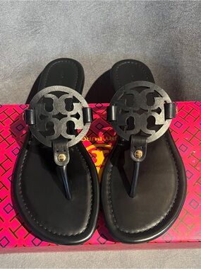 Tory Burch Women’s Miller Sandals Black Size 8.5 US